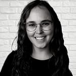 Steph Vesely black & white headshot