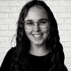 Steph Vesely black & white headshot